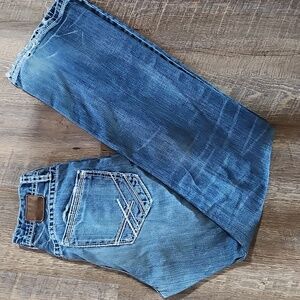 BKE Men's Light Blue Relaxed Jeans